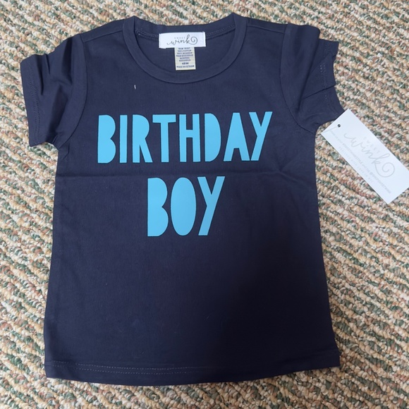 NEW Sweet Wink Birthday Boy Dark Blue Tee - 18M - Picture 1 of 1